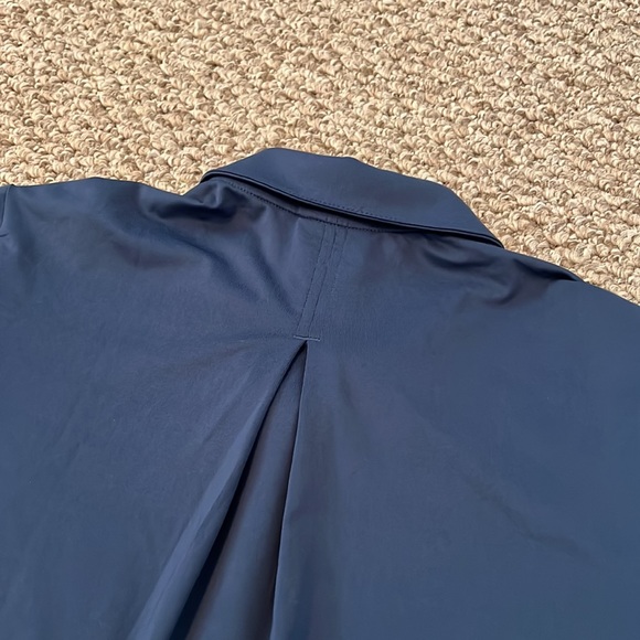 Women’s Adidas PrimeGreen Golf Polo Navy Blue Short Sleeve Shirt Top - Picture 7 of 10